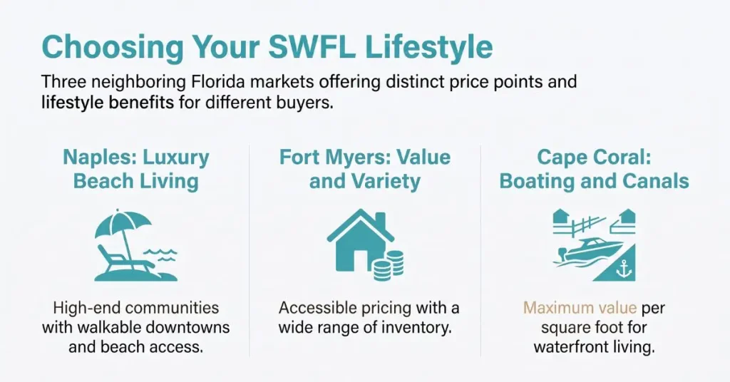 Naples vs. Fort Myers vs. Cape Coral: Which Fits You?